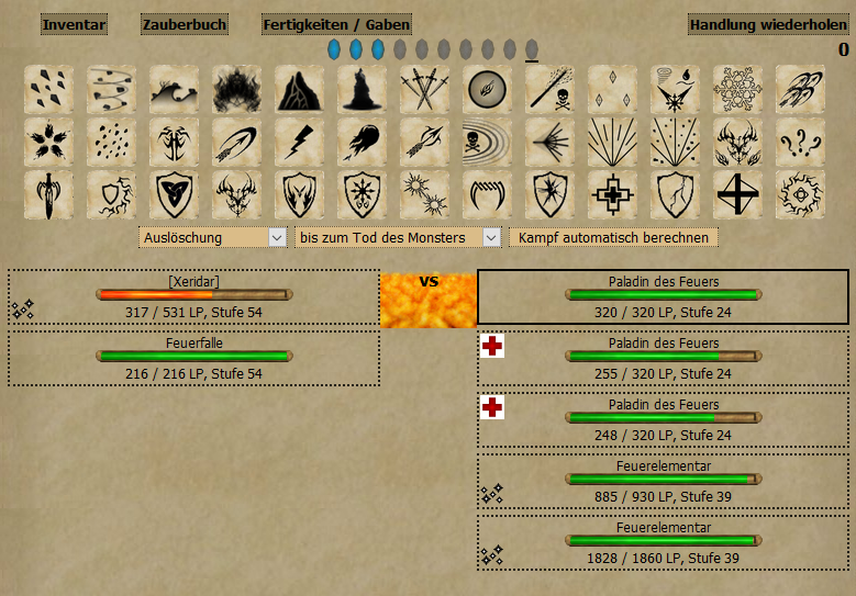 Arthoria.de Kampfsystem